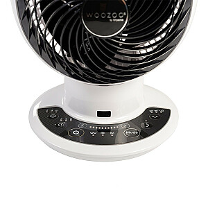 Woozoo PCF-SDC15T DC strūklas 150 ventilators/cirkulators, 15 cm, 25 W, 10 ātrumi, kustīga galva, tālvadības pults, taimeris balts
