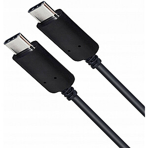 Кабель USB C-USB C длиной 1 м. силикон черный