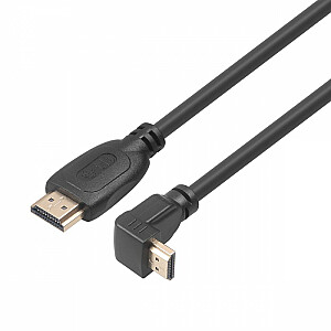 HDMI v 2.0 kabelis, apzeltīts, izliekts, 1,8 m