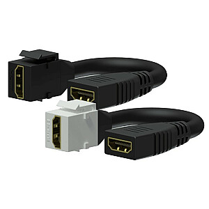 Адаптер Keystone, гнездовой HDMI A — гнездовой модуль HDMI A на кабеле, белый — VCK450/W
