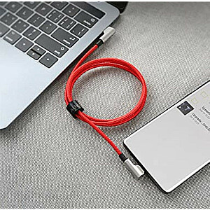 CB-CMD37 Sarkans OEM neilona USB C–USB C kabelis | 1 m | 3A | 60 W PD | 20 V