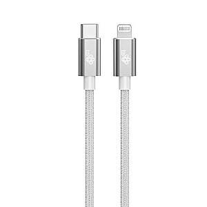 Lightning MFi uz USB C kabelis, sudrabs, 1 m
