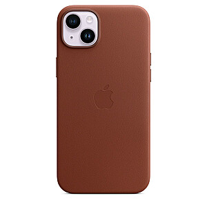 Кожаный чехол с MagSafe для iPhone 14 Plus - янтарный