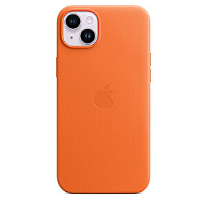 Ādas maciņš ar MagSafe priekš iPhone 14 Plus - oranžs