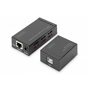Удлинительный кабель/концентратор-удлинитель 4 порта USB 2.0 по витой паре категории 5e/7, до 50 м