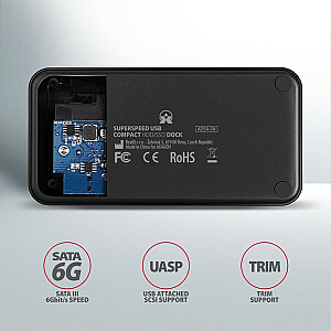 Док-станция ADSA-SN, USB 3.2 Gen 1 — 1x SATA 6G 2,5"/3,5" SSD/HDD