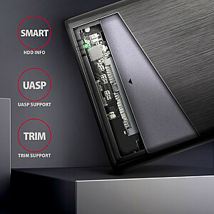EE25-A6M Безвинтовой алюминиевый внешний корпус USB 3.2 Gen 1 — SATA 6G для 2,5-дюймового SSD/HDD