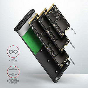 EEM2-SBC Безвинтовой алюминиевый внешний корпус SSD-накопитель USB-C 3.2 GEN 2 M.2 SATA