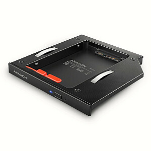 RSS-CD12 2,5" SSD-HDD rāmis DVD slotam, alumīnijs ar LED fona apgaismojumu 12,7 mm