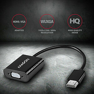 RVH-VGAN Aktīvais adapteris HDMI -> VGA FullHD, audio izeja, micro USB barošanas savienotājs