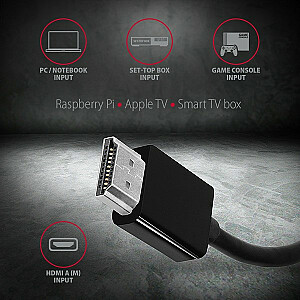 RVH-VGAN Aktīvais adapteris HDMI -> VGA FullHD, audio izeja, micro USB barošanas savienotājs