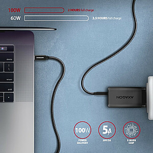 BUCM32-CM20AB Кабель USB-C - USB-C 3.2 Gen 2, 2м, PD 100Вт, 5А, 4К HD, ALU, оплот, черный