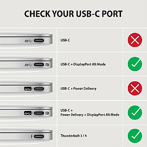 RVC-DPC pārveidotājs/USB-C kabelis -> DisplayPort 1,8 m, 4K/60 Hz