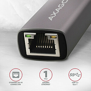 ADE-TRC Gigabit Ethernet adapteris, USB-C 3.2 Gen 1, automātiskā instalēšana, metāls, titāna pelēks