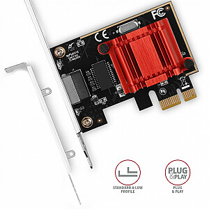 PCEE-GIX Сетевая карта PCIe 1 порт Gigabit Ethernet (RJ-45), Intel i210AT, PXE, SP и LP