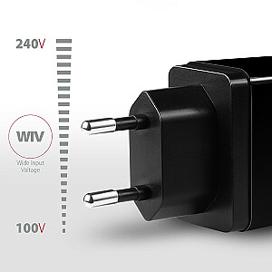 ACU-DS16 sienas lādētājs, SMART, 16 W, 2x USB-A, 5V/2.2A + 5V/1A