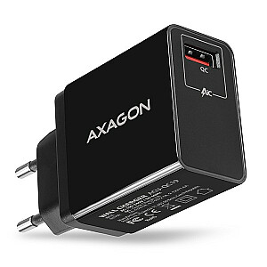 ACU-QC19 Сетевое зарядное устройство, QC 19 Вт, 1 порт USB-A, QC3.0/AFC/FCP/SMART, черный