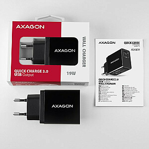 ACU-QC19 Сетевое зарядное устройство, QC 19 Вт, 1 порт USB-A, QC3.0/AFC/FCP/SMART, черный