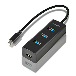 HUE-S2C Концентратор: 4-портовый зарядный концентратор USB 3.2 Gen 1, кабель USB-C длиной 40 см, дополнительный блок питания microUSB