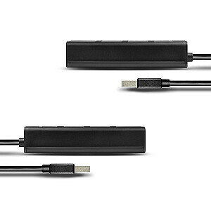 HUE-S2BP centrmezgls, 4 portu USB 3.2 Gen 1 uzlādes centrmezgls, 1,2 m kabelis, maiņstrāvas adapteris