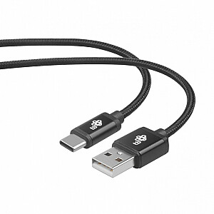 USB–USB C kabelis, 1,5 m, augstākās kvalitātes melns vads