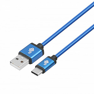 Кабель USB-USB C 1,5 м, синий шнур премиум-класса