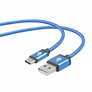 Кабель USB-USB C 1,5 м, синий шнур премиум-класса