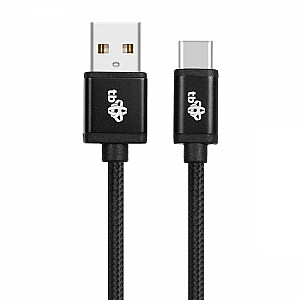 Кабель USB-USB C, 3 м, черная веревка