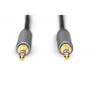 MiniJack stereo audio savienojuma kabeļa tips 3,5 mm/3,5 mm M/M neilons 3 m