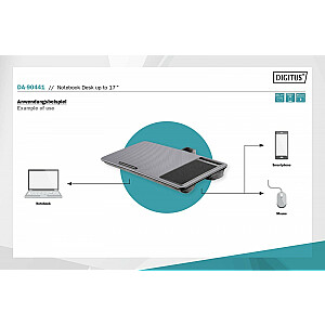 Подставка для ноутбука с ковриком для мыши и подставкой для смартфона