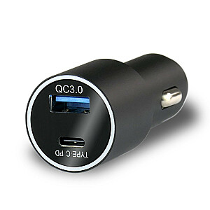Автомобильное зарядное устройство CC-20Q USB QC3.0 и USB-C PD 36 Вт