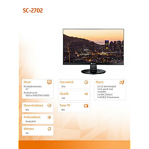 27. marts Cali SC-2702 LED VA FHD HDMI VGA BNC