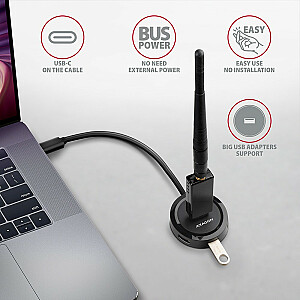 HUE-P1C Концентратор, 4 порта USB-C 3.2 Gen 1, КРУГЛЫЙ, микро-USB, кабель USB-C длиной 30 см