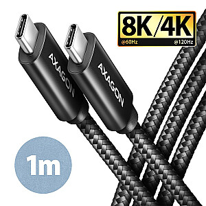 BUCM432-CM10AB kabelis USB-C - USB-C, USB4 Gen 3x2 1m, PD 100W, 8K HD, ALU, pīts melns