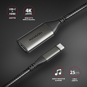 Adapteris RVC-HI2M USB-C -> HDMI 2.0 4K/60Hz alumīnijs, kabelis 25cm