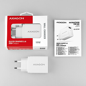 ACU-QC19W Сетевое зарядное устройство QC 19 Вт, 1 порт USB-A, QC3.AFC/FCP/SMART, белый