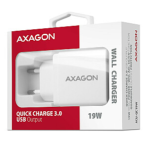 ACU-QC19W Сетевое зарядное устройство QC 19 Вт, 1 порт USB-A, QC3.AFC/FCP/SMART, белый