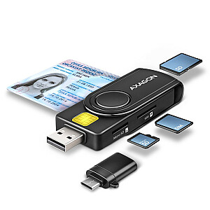CRE-SMP2A Устройство считывания идентификационных карт и карт SD/microSD/SIM PocketReader USB