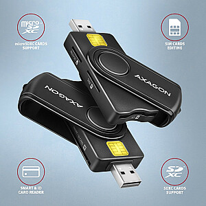CRE-SMP2A ID un SD/microSD/SIM karšu lasītājs PocketReader USB
