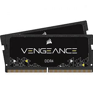Память DDR4 Vengeance 32 ГБ/3200 (2*16 ГБ) CL22 SODIMM, черный