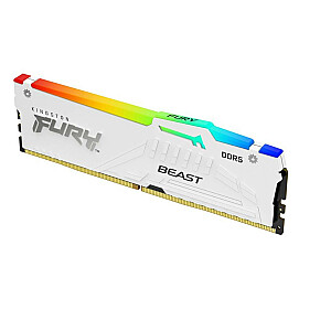 Atmiņa DDR5 Fury Beast RGB 64GB (2*32GB)/5200 CL36 balta