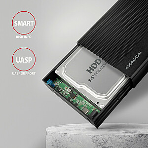 EE35-GTR Внешний алюминиевый корпус USB3.2 Gen 1 — SATA 6G 3,5 дюйма