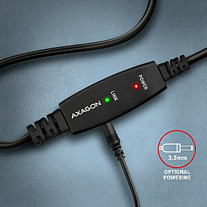 ADR-220B USB 2.0 A-M -> B-M aktīvais savienojuma kabelis/pastiprinātājs 20 m