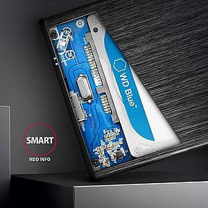 EE25-XA Ārējais alumīnija korpuss USB2.0 — SATA, 2,5 collu SSD/HDD