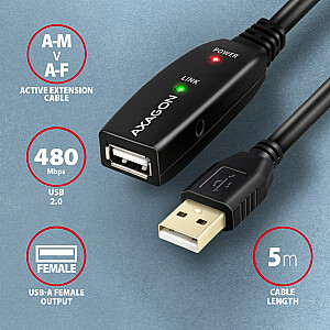 ADR-205 USB 2.0 A-M -> A-F активный кабель-удлинитель/усилитель 5 м
