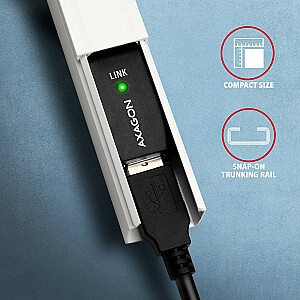 ADR-210 USB 2.0 A-M -> A-F aktīvais pagarinātāja/pastiprinātāja kabelis 10 m
