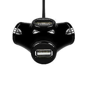 Концентратор HUE-X3B, 4-портовый кабель USB 2.0, 1,2 м, черный