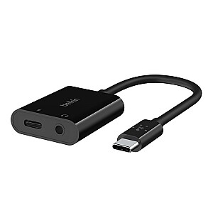 USB-C lādētājs un 3,5 mm AUDIO + USB-C audio adapteris