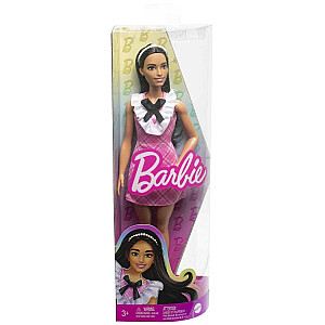 Кукла Barbie Fashionistas в розовом клетчатом платье.