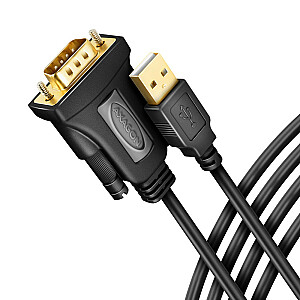 ADS-1PQN USB 2.0 adapteris > RS-232 seriālais ports, 1,5 m kabelis, FTDI mikroshēma